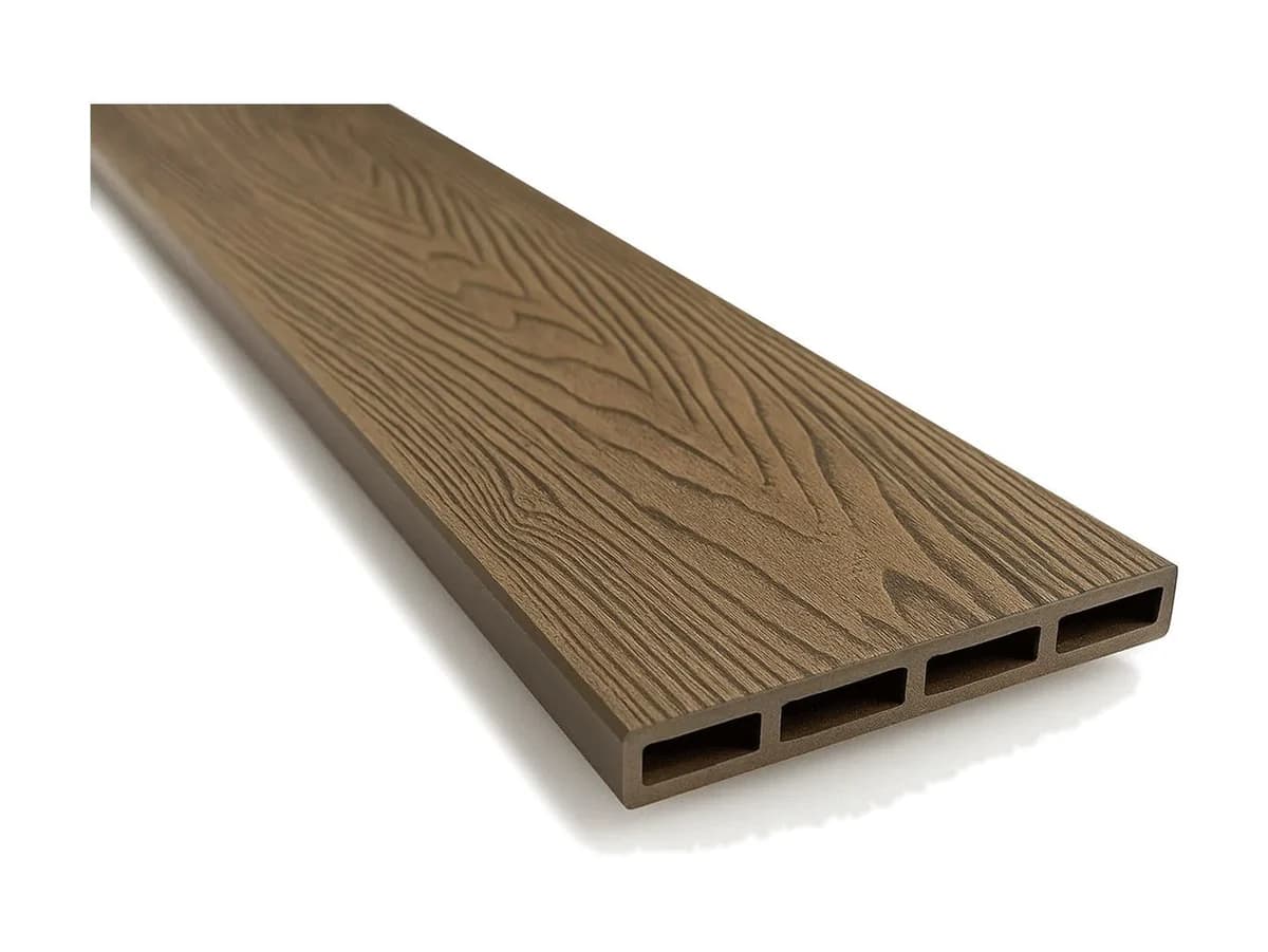 WPC kerítésléc 3D, 150 × 20 mm, 4 m, barna – 1. kép